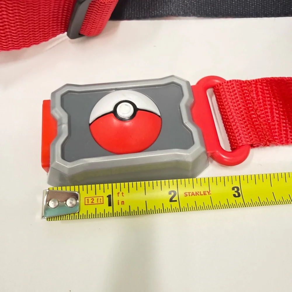 Stanley Red and Gray Kids Belt with Poké Ball Buckle